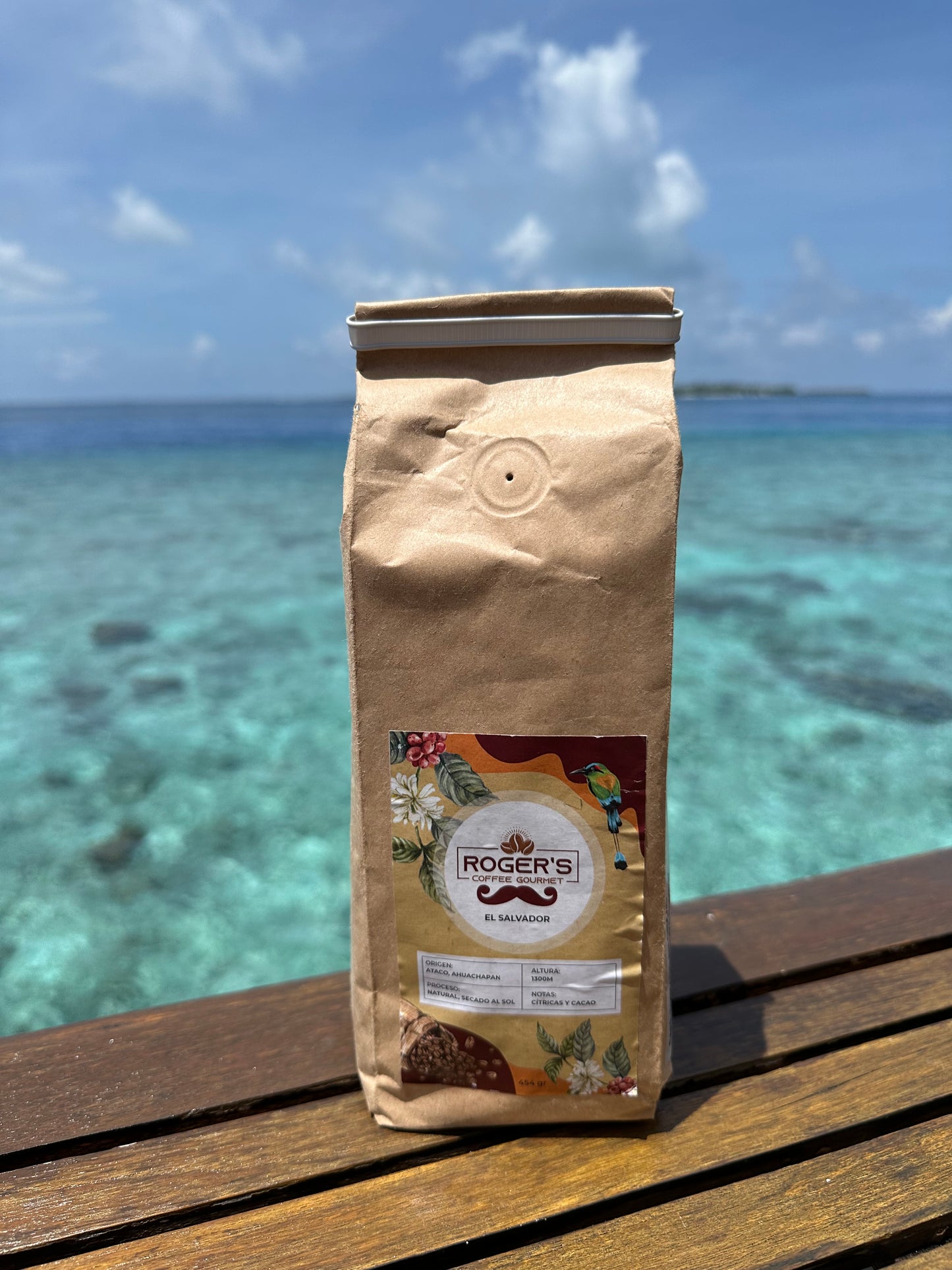 Granos de café 100% Bio El Salvador: 453G Tostado Medio