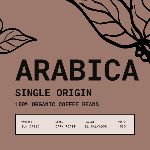100% Organic Coffee Beans El Salvador: 454g | Dark Roast